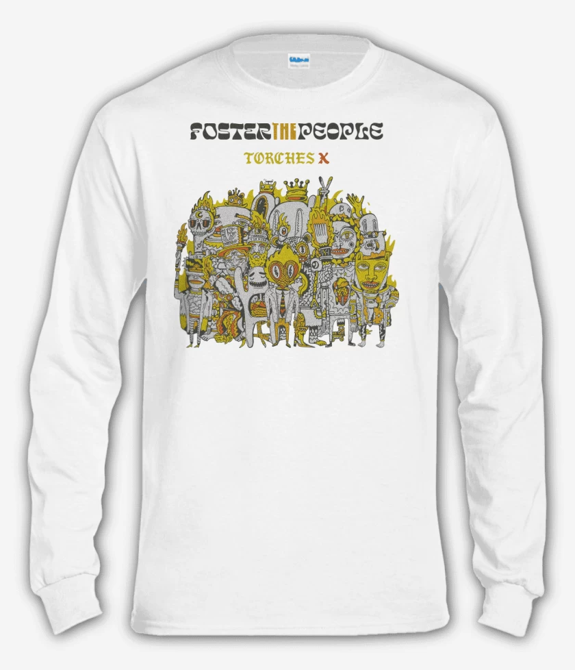Polera manga larga Blanco de Foster the People Torches X