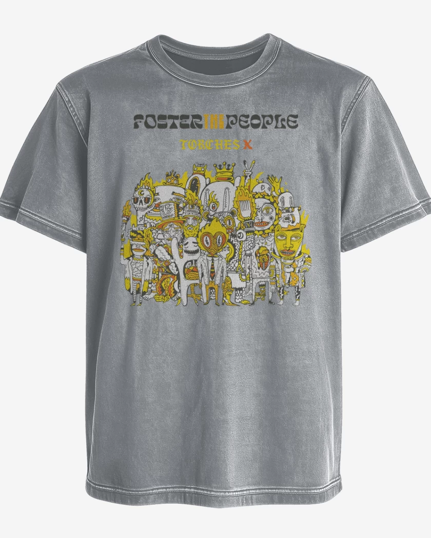 Polera desgastada Gris Melange de Foster the People Torches X