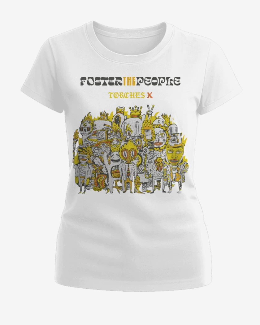 Polera de Mujer Blanco de Foster the People Torches X