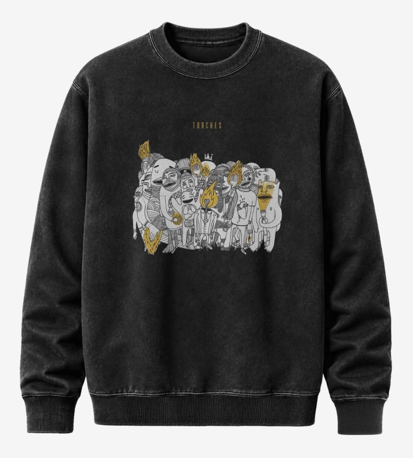 Poleron Polo Acid Wash Negro de FTP Torches 