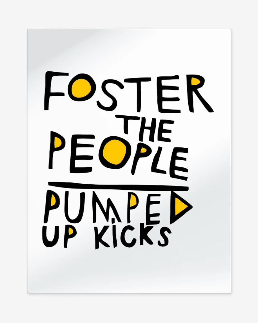 Print metalico Blanco de FTP Pumped Up Kicks 