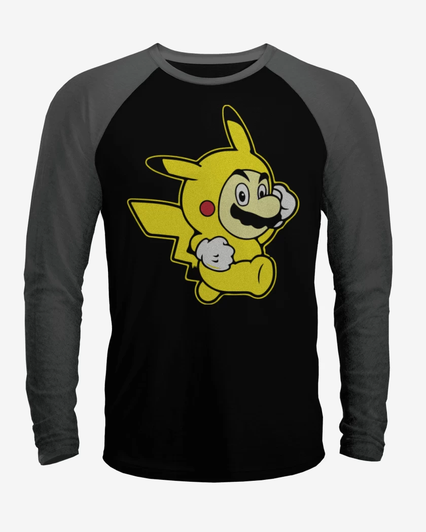 Polera Raglan Negro / Negro Heather de Chubigote