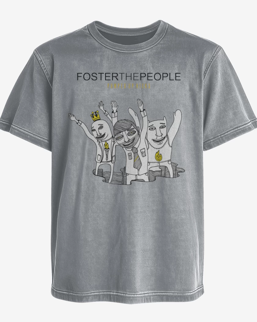 Polera desgastada Gris Melange de Foster the People Pumped Up