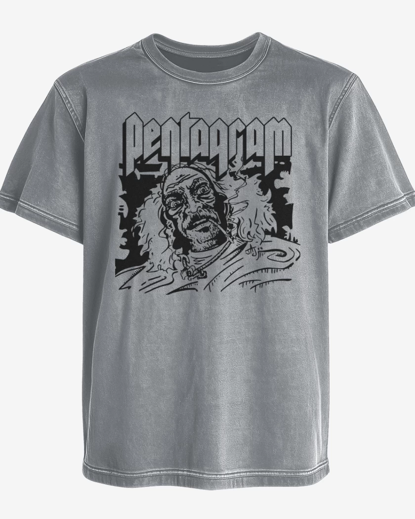 Polera desgastada Gris Melange de Pentagram Bobby 