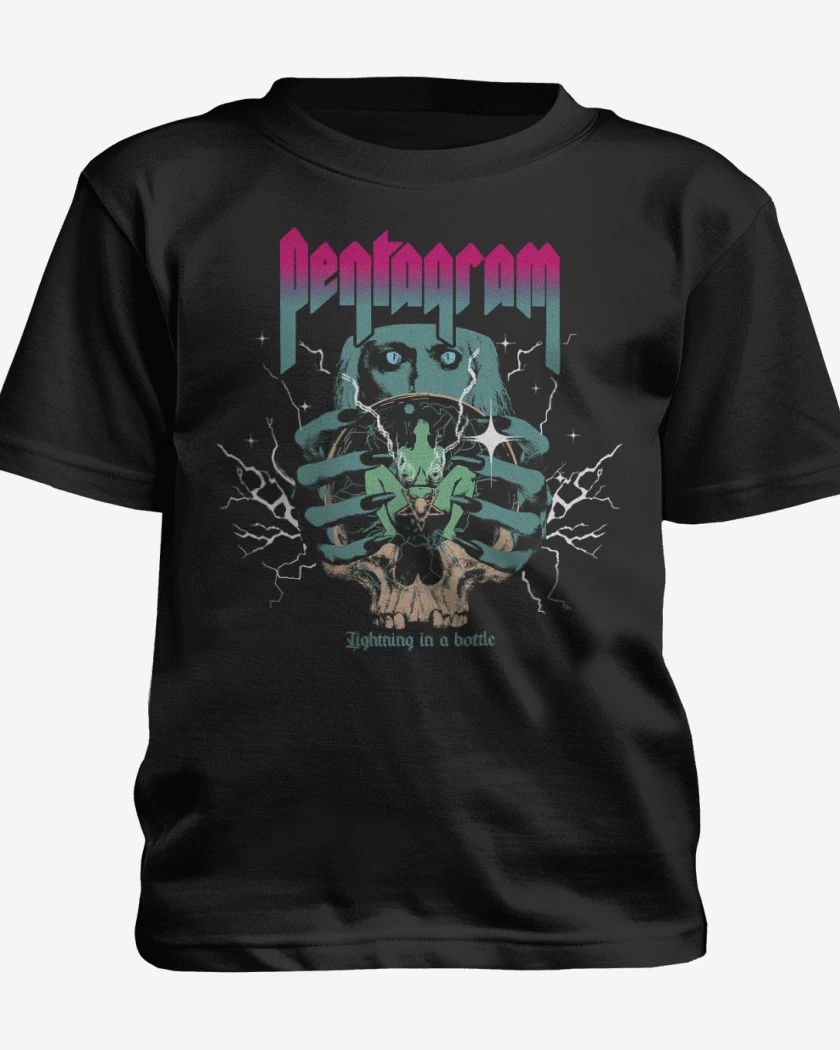 Polera de niño Negro de Pentagram Lightning in a Bottle