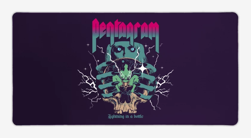 Mouse pad Gamer Morado de Pentagram Lightning in a Bottle