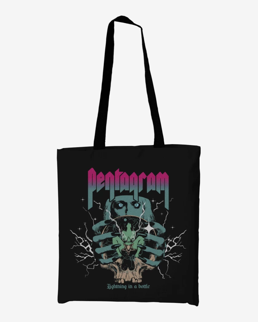 Totebag Pentagram Lightning in a Bottle