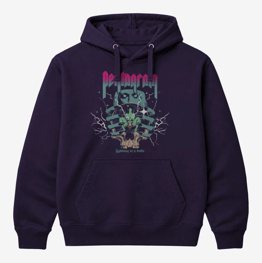 Polerón Canguro Morado de Pentagram Lightning in a Bottle