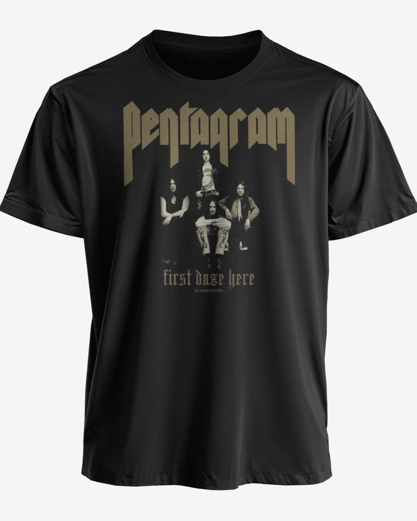 Polera premium Negro de Pentagram First Daze Here