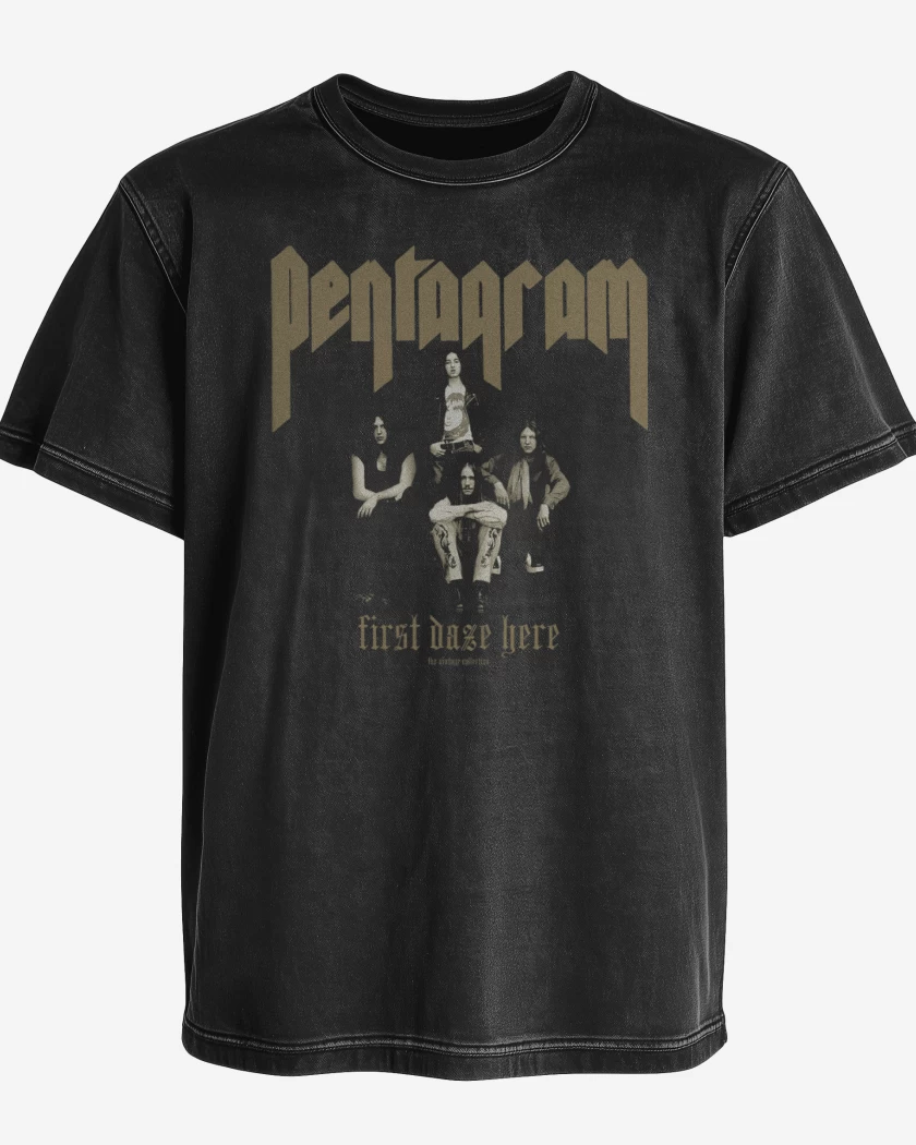 Polera desgastada Pentagram First Daze Here