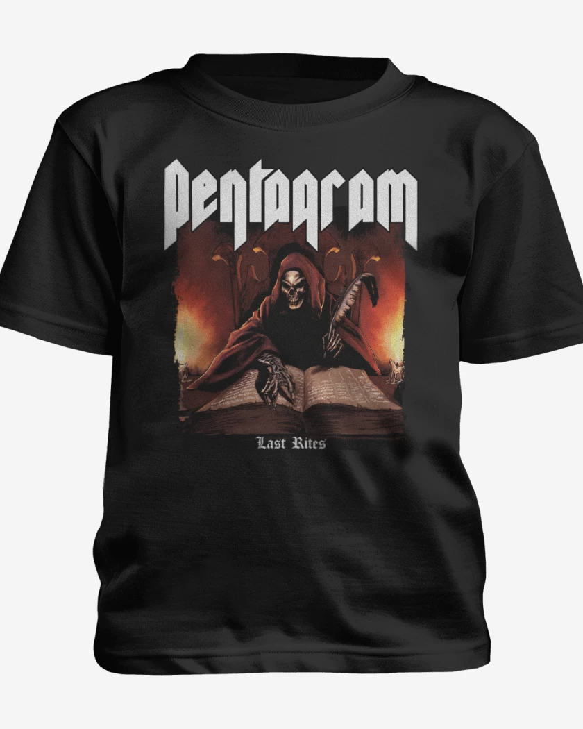Polera de niño Negro de Pentagram Last Rites 