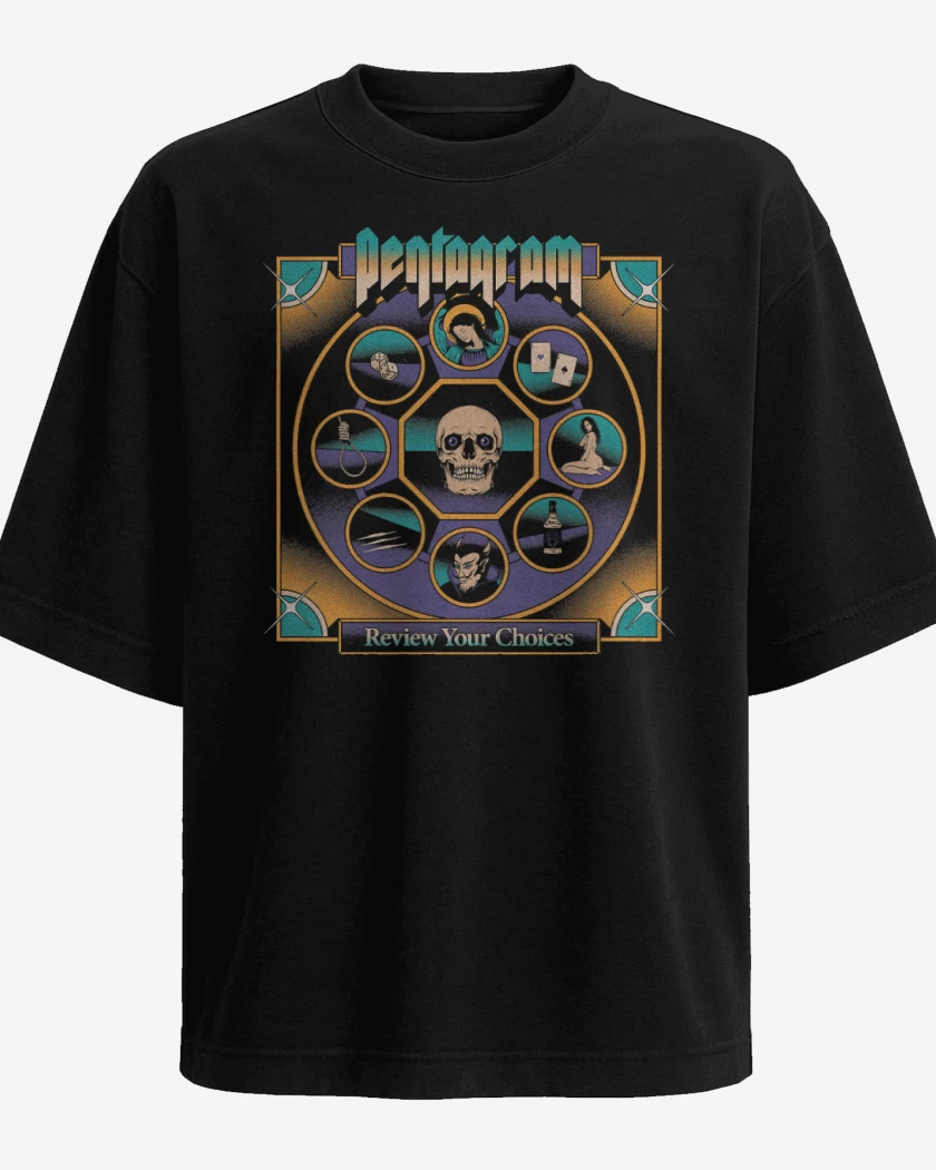 Polera Oversize Negro de Pentagram Review Your Choises I