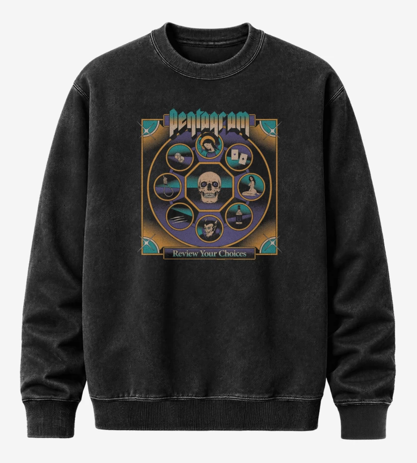 Poleron Polo Acid Wash Negro de Pentagram Review Your Choises I
