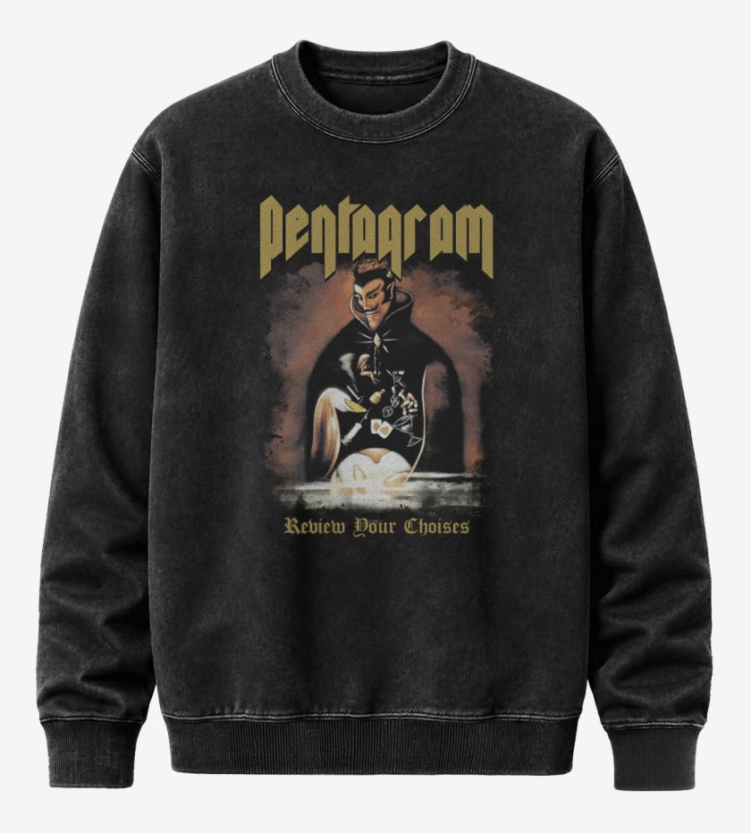 Poleron Polo Acid Wash Negro de Pentagram Review Your Choises