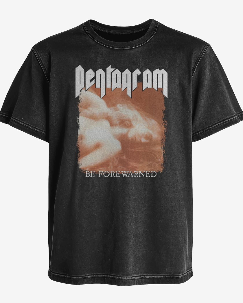 Polera desgastada Pentagram Be Forewarned
