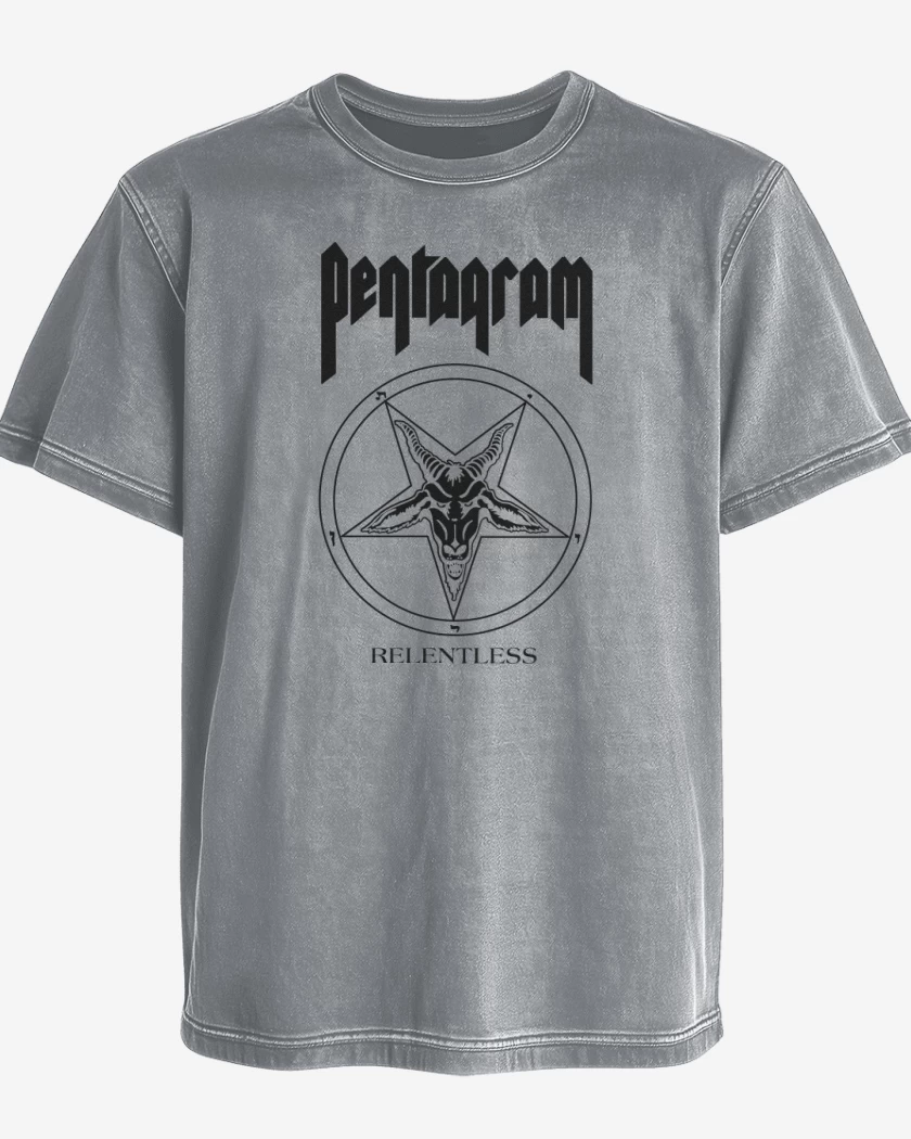Polera desgastada Gris Melange de Pentagram Relentless B