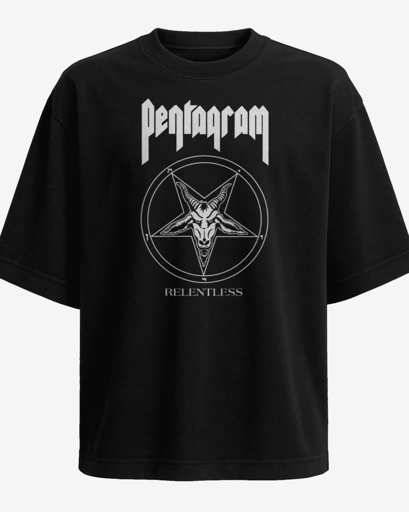 Polera Oversize Negro de Pentagram Relentless