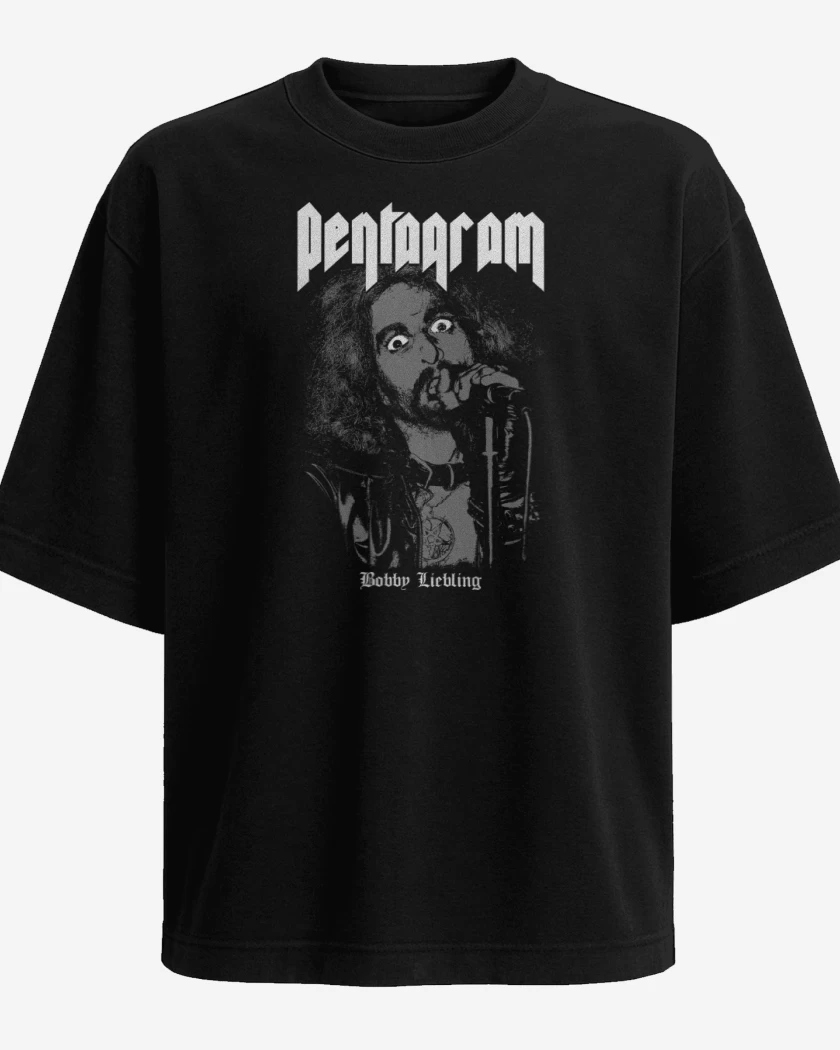 Polera Oversize Negro de Pentagram Bobby Liebling