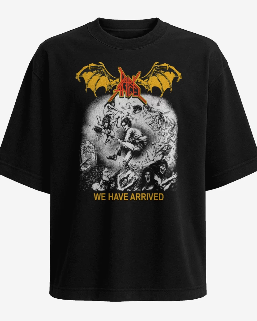 Polera Oversize Negro de Dark Angel We Have Arrived