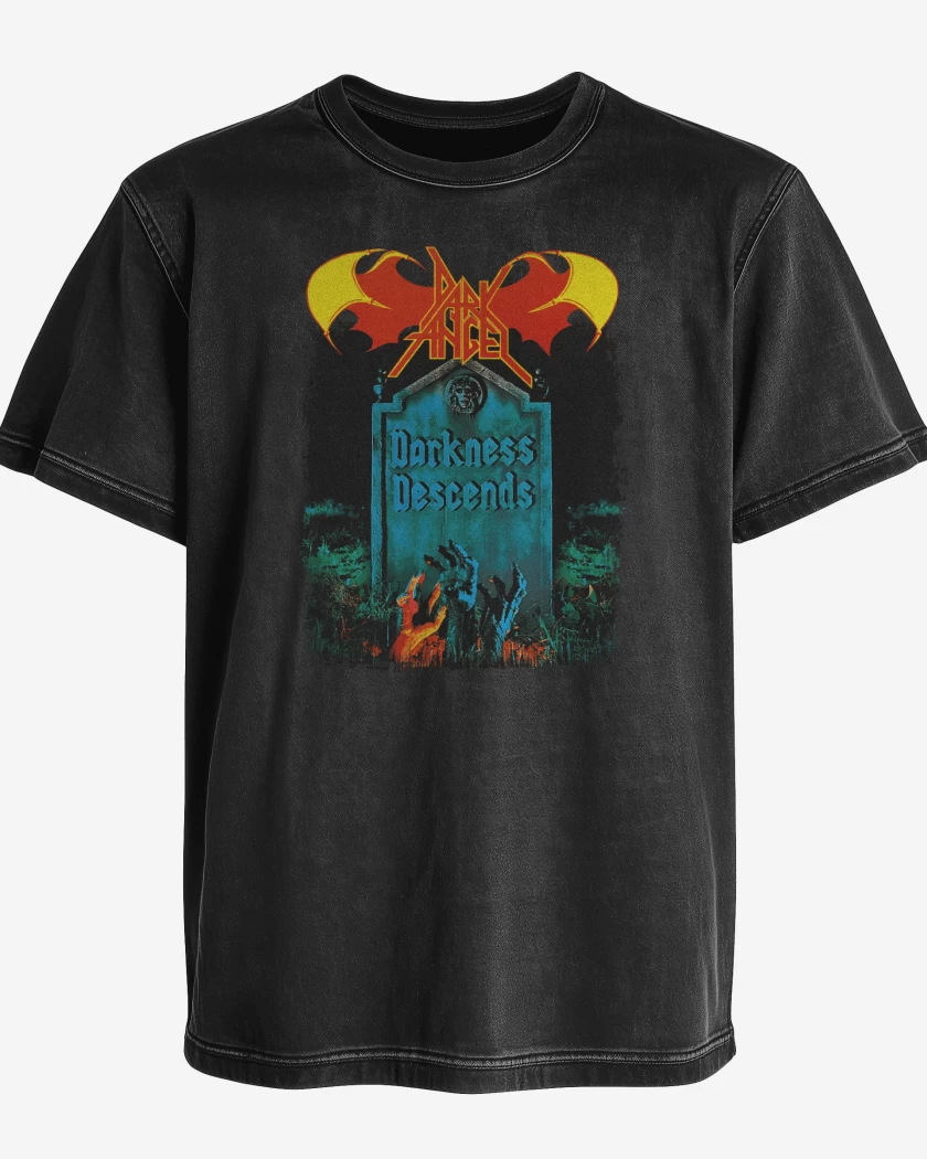 Polera desgastada Negro de Dark Angel Darkness Descends