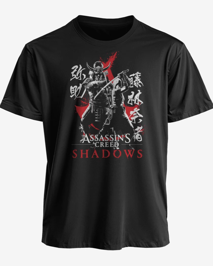 Polera premium Negro de Asassins Creed Shadows
