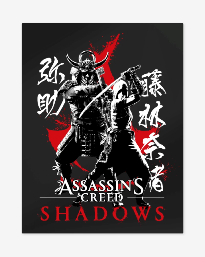 Print metalico Negro de Asassins Creed Shadows
