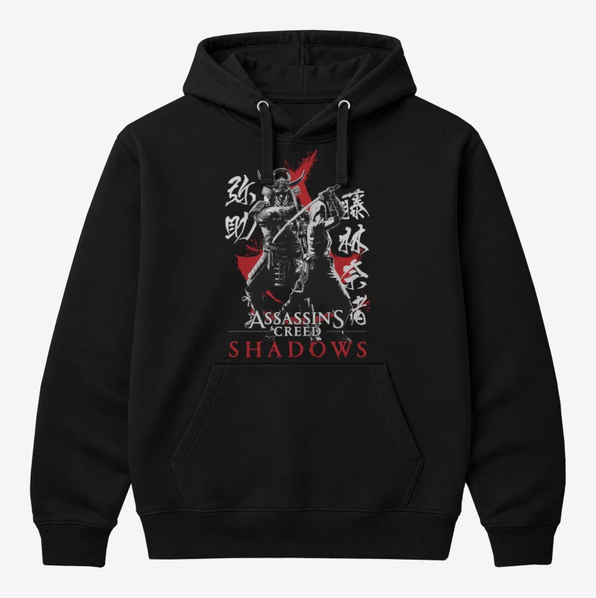 Polerón Canguro Negro de Asassins Creed Shadows