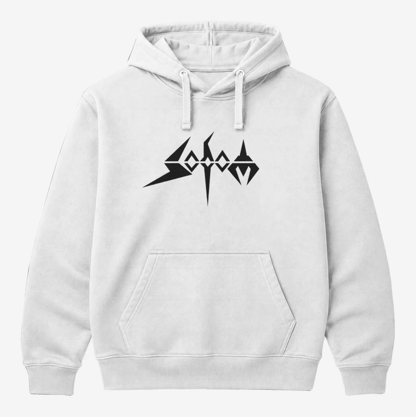 Polerón Canguro Blanco de Sodom Logo B