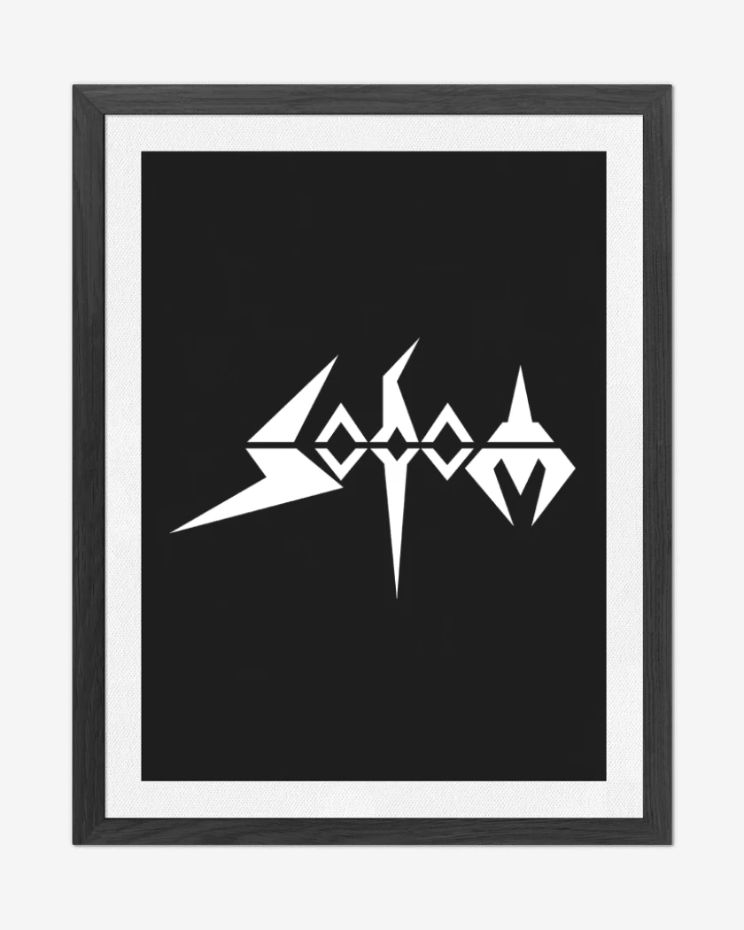 Cuadro decorativo Negro de Sodom Logo N
