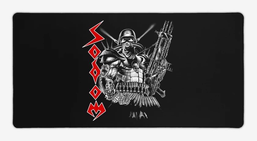 Mouse pad Gamer Negro de Sodom Warrior