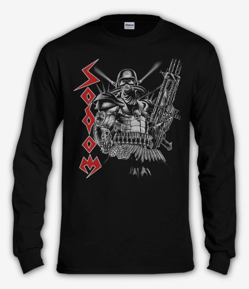 Polera manga larga Negro de Sodom Warrior