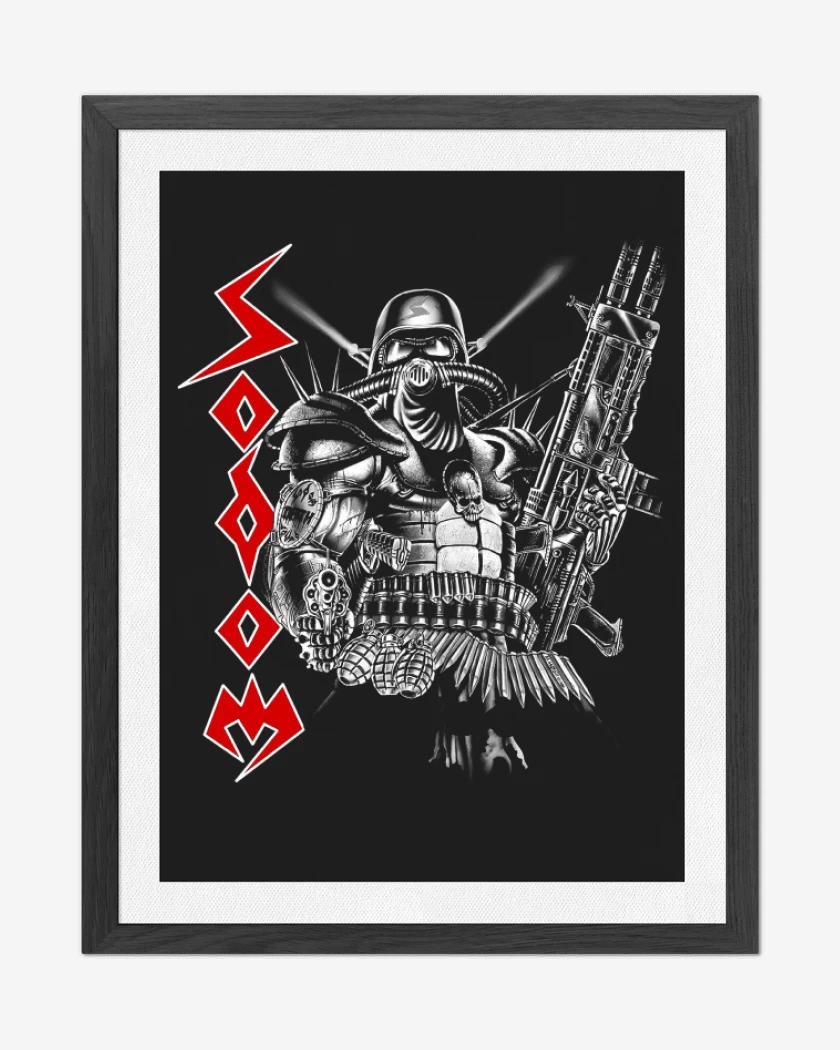 Cuadro decorativo Negro de Sodom Warrior