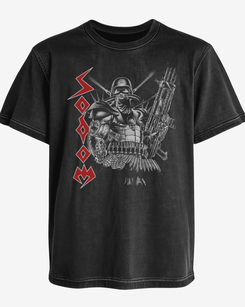 Polera desgastada Sodom Warrior