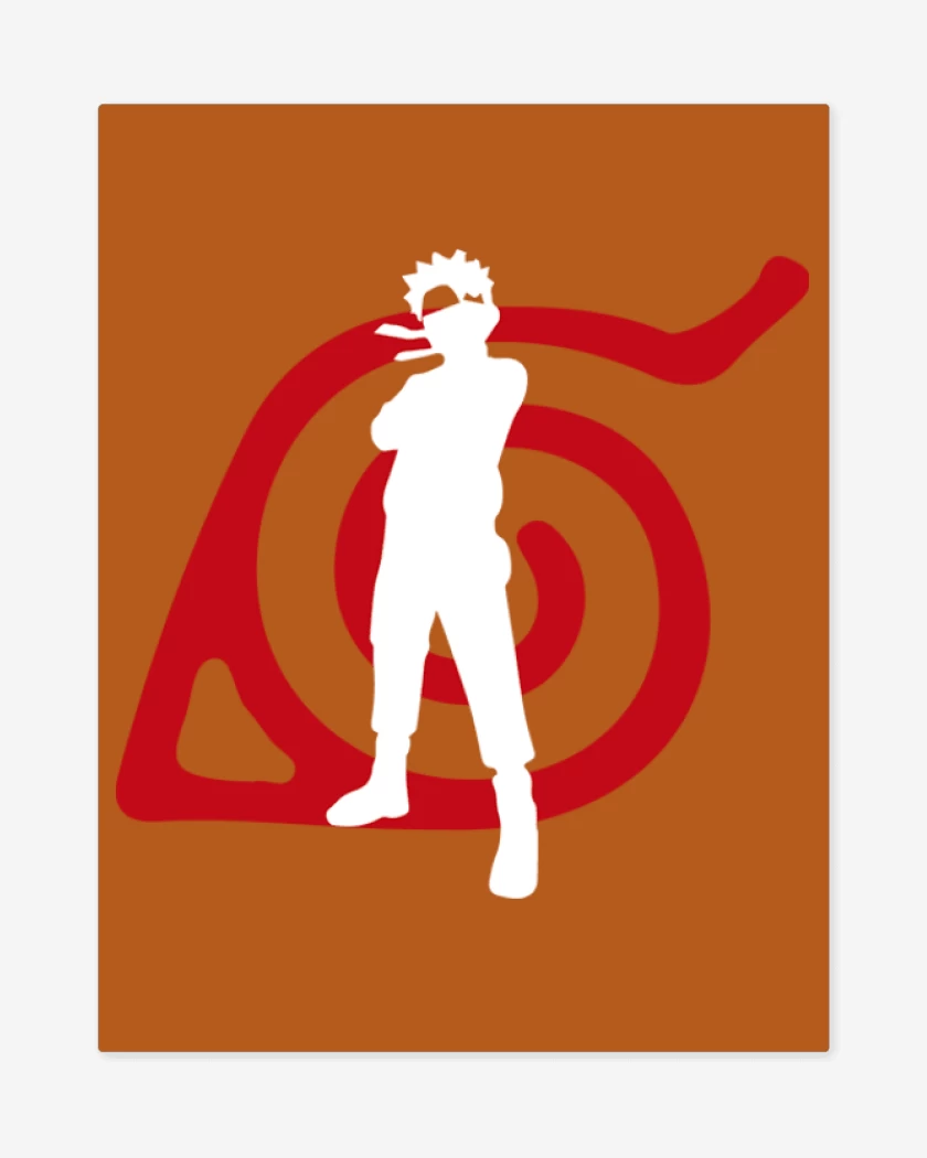 Print metalico Naranjo de Naruto