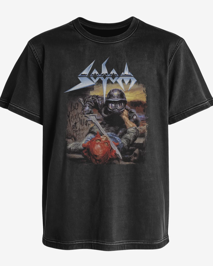 Polera desgastada Negro de Sodom The Greatest Hell