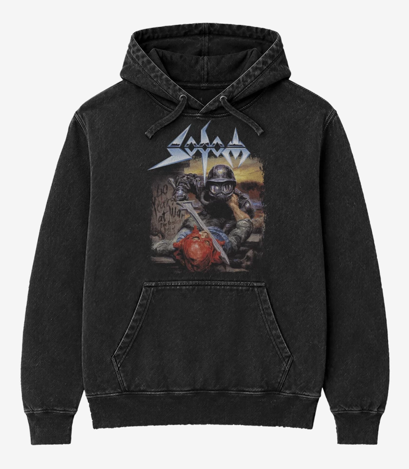 Poleron Canguro Acid Wash Sodom The Greatest Hell