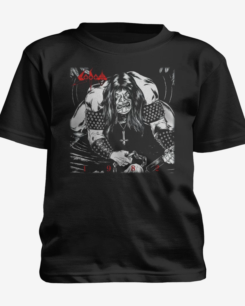 Polera de niño Negro de Sodom 1982
