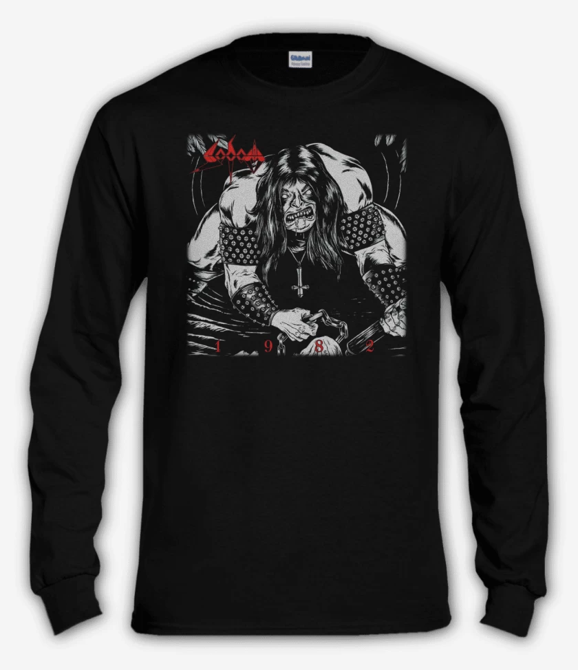 Polera manga larga Negro de Sodom 1982