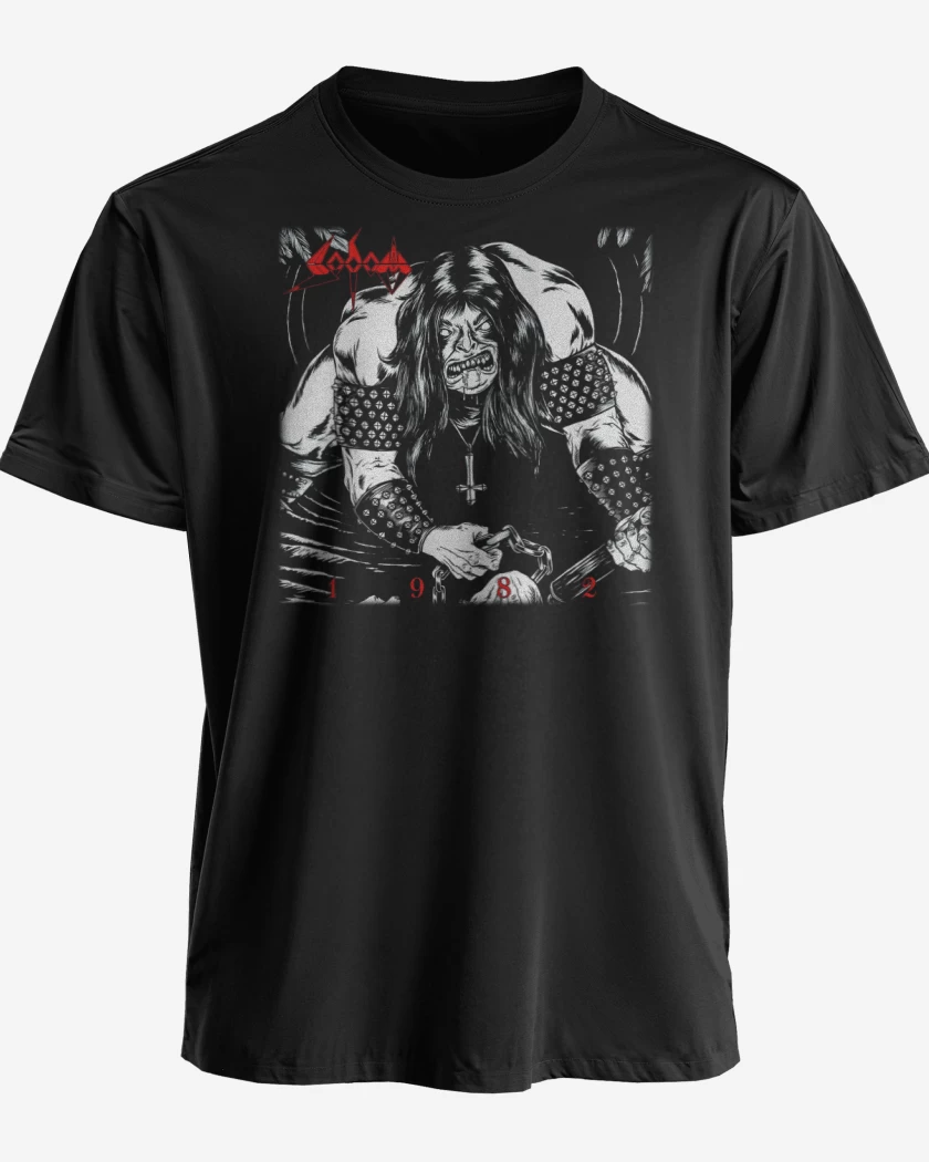Polera premium Negro de Sodom 1982