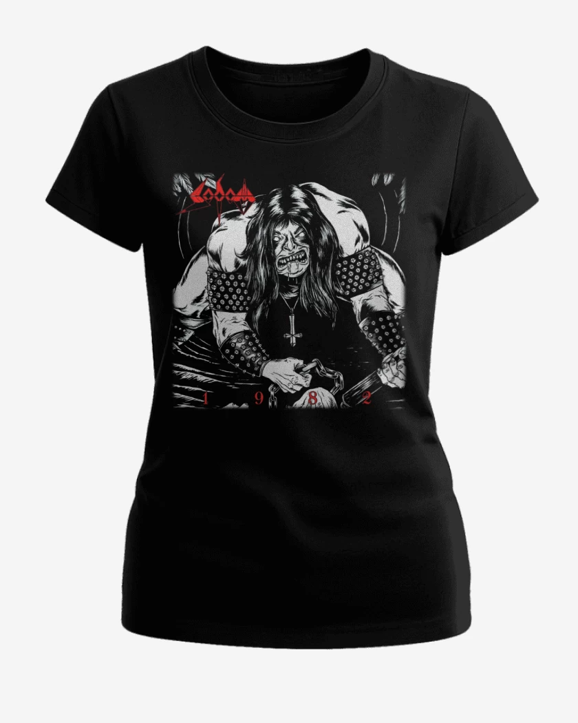 Polera de Mujer Negro de Sodom 1982