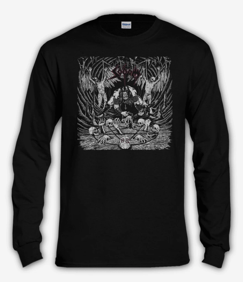 Polera manga larga Negro de Sodom 1982 v2