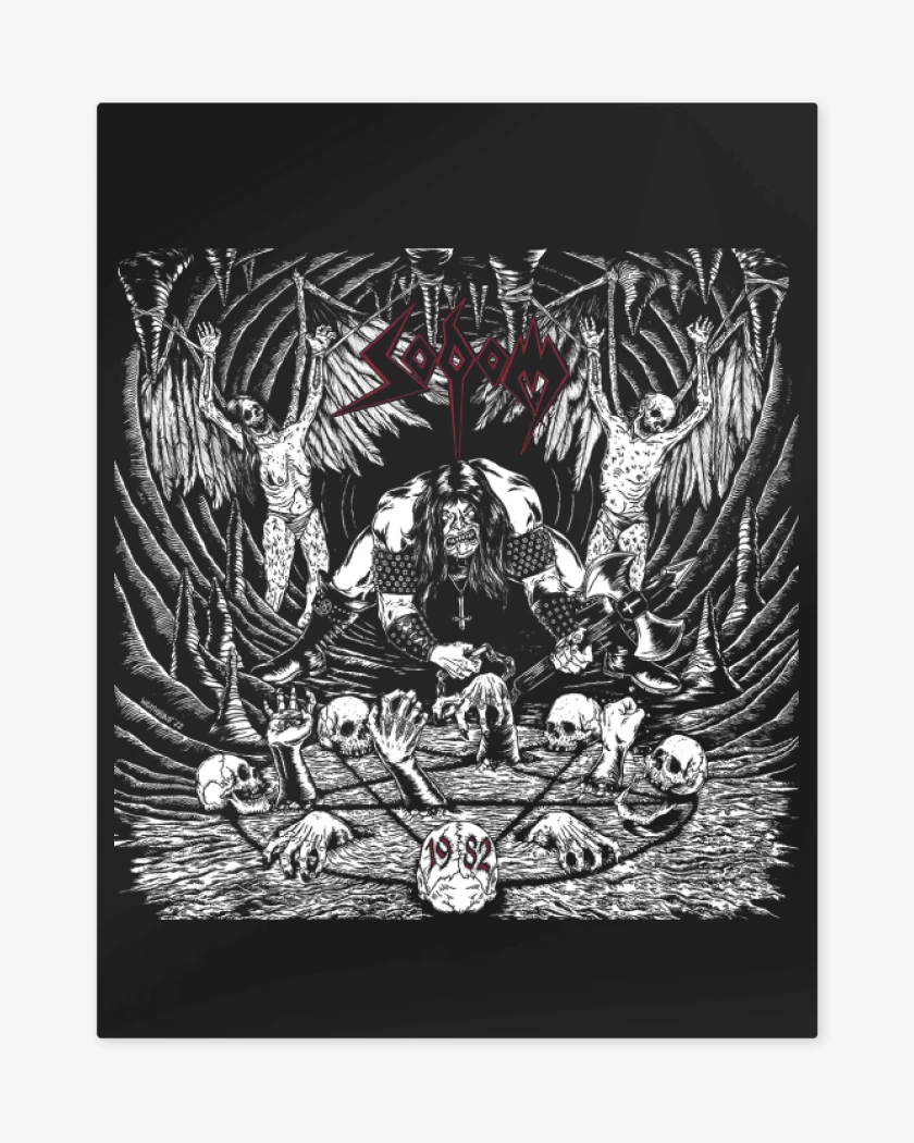 Print metalico Negro de Sodom 1982 v2