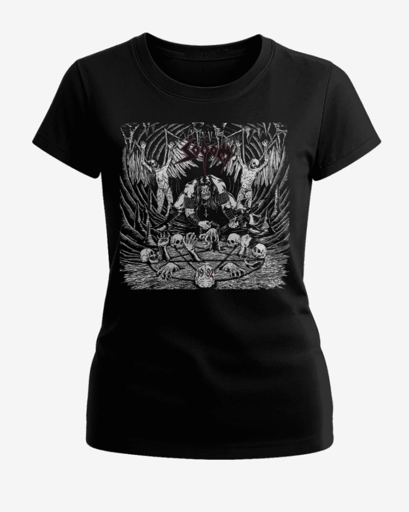Polera de Mujer Negro de Sodom 1982 v2