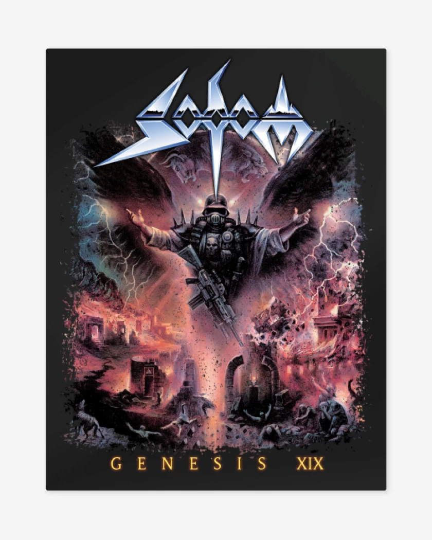 Print metalico Negro de Sodom Genesis XIX