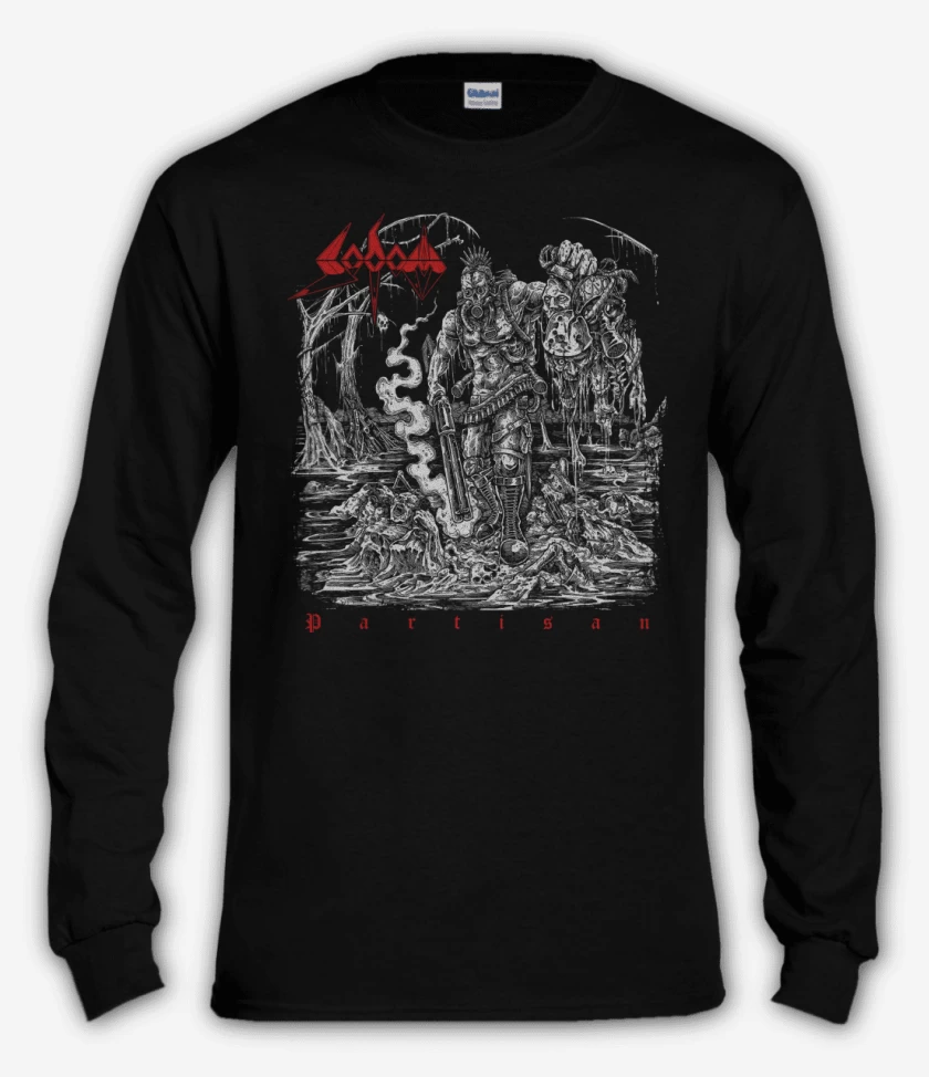 Polera manga larga Negro de Sodom Partisan