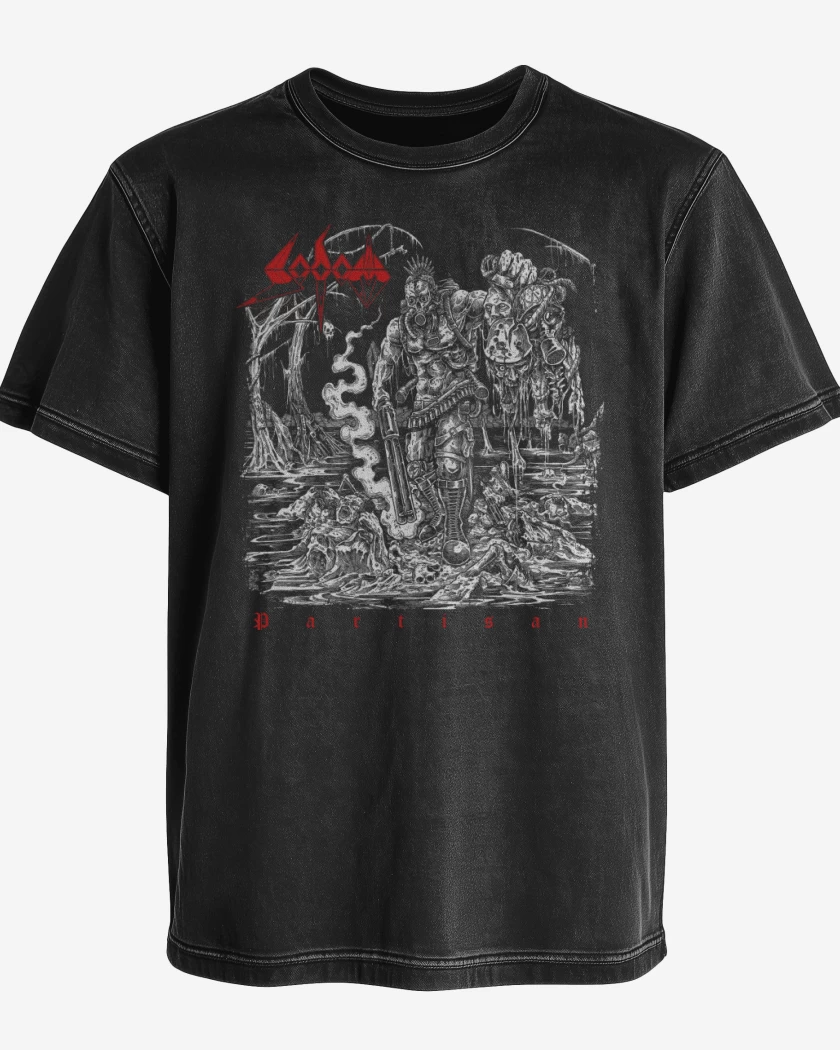 Polera desgastada Sodom Partisan