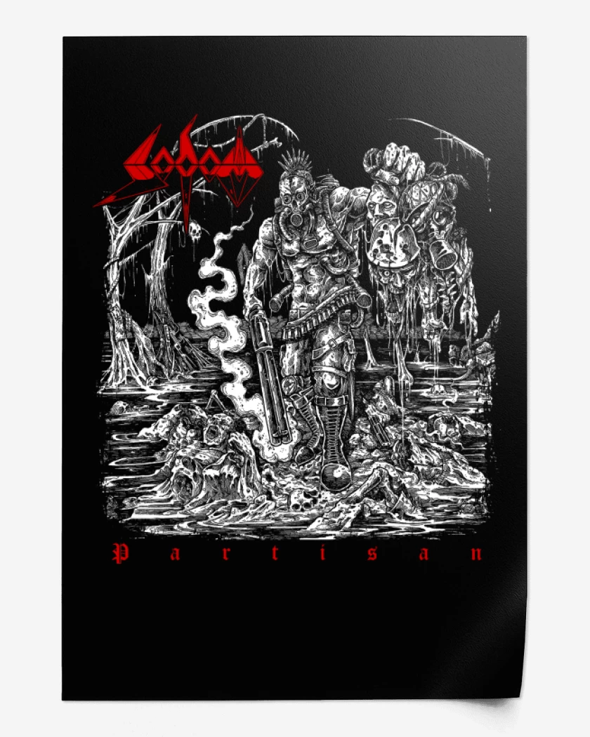 Print Negro de Sodom Partisan