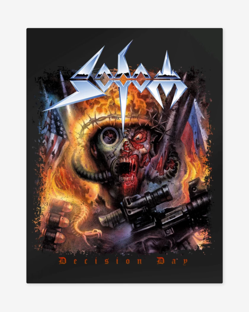 Print metalico Negro de Sodom Decision Day