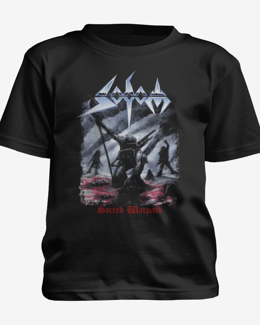 Polera de niño Negro de Sodom Sacred Warpath
