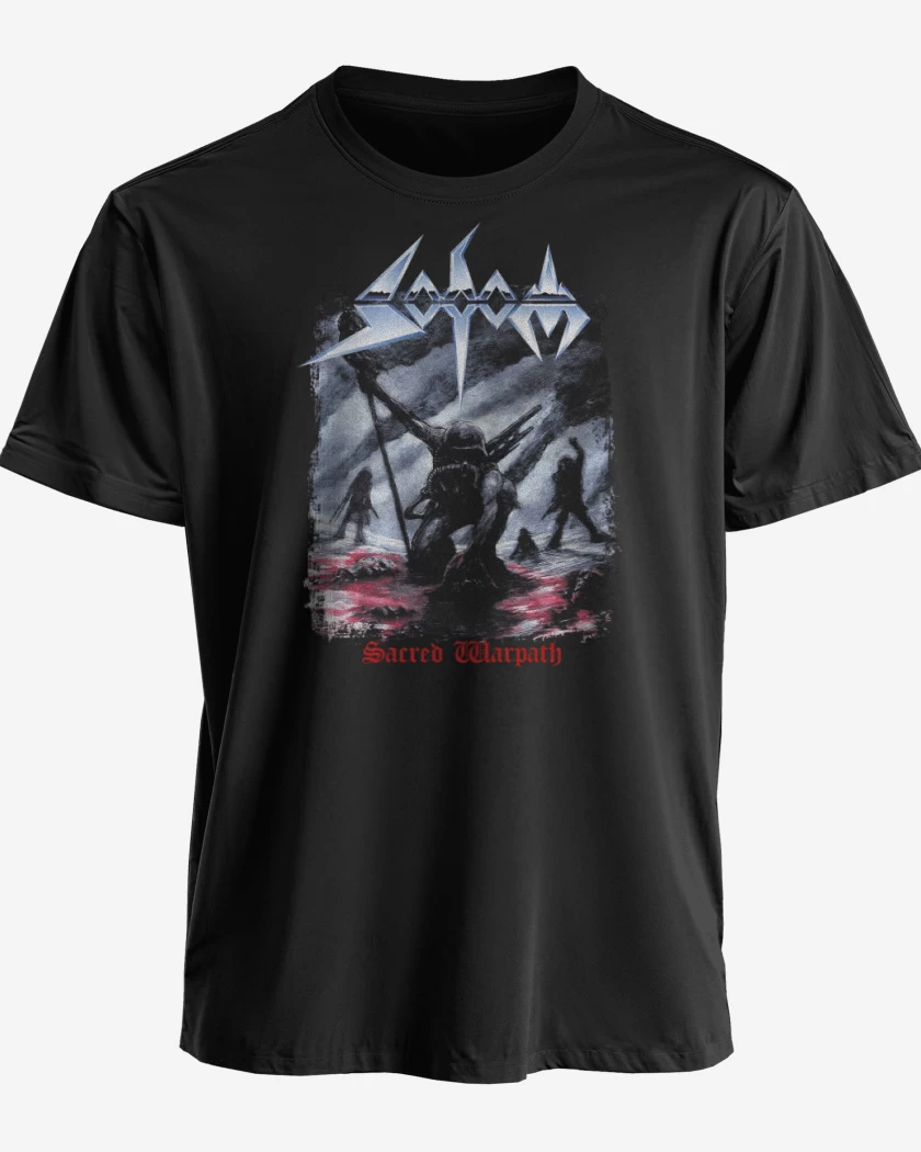 Polera premium Negro de Sodom Sacred Warpath